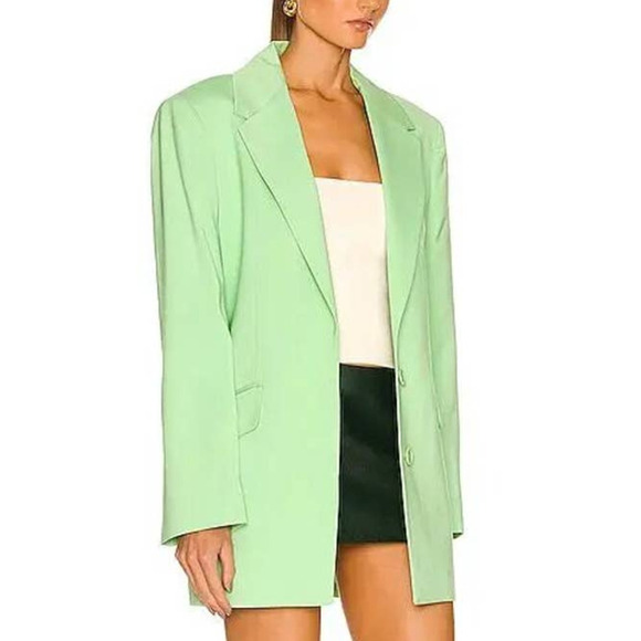 GAUGE81 Ratri Blazer  Oversized Relased Green S - Picture 3 of 15